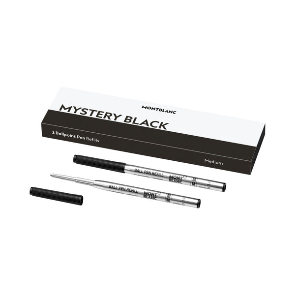 Montblanc 2 x Ballpoint Refills, Mystery Black Medium MB128211