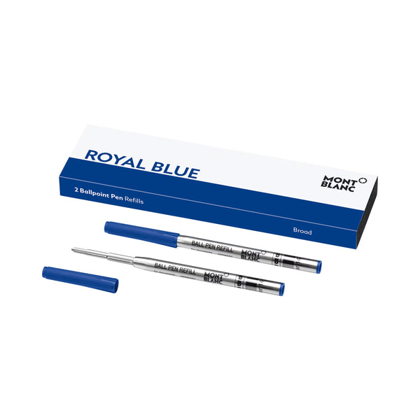 Montblanc 2 x Ballpoint Refills, Royal Blue Medium MB128214