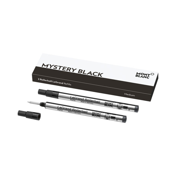 Montblanc 2 x Rollerball LeGrand Refills, Mystery Black Medium MB128225