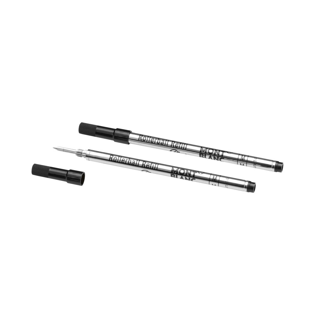 Montblanc 2 x Rollerball Refills, Mystery Black Medium MB128231