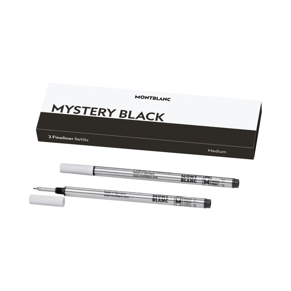Montblanc 2 x Fineliner Refills, Mystery Black Medium MB128246