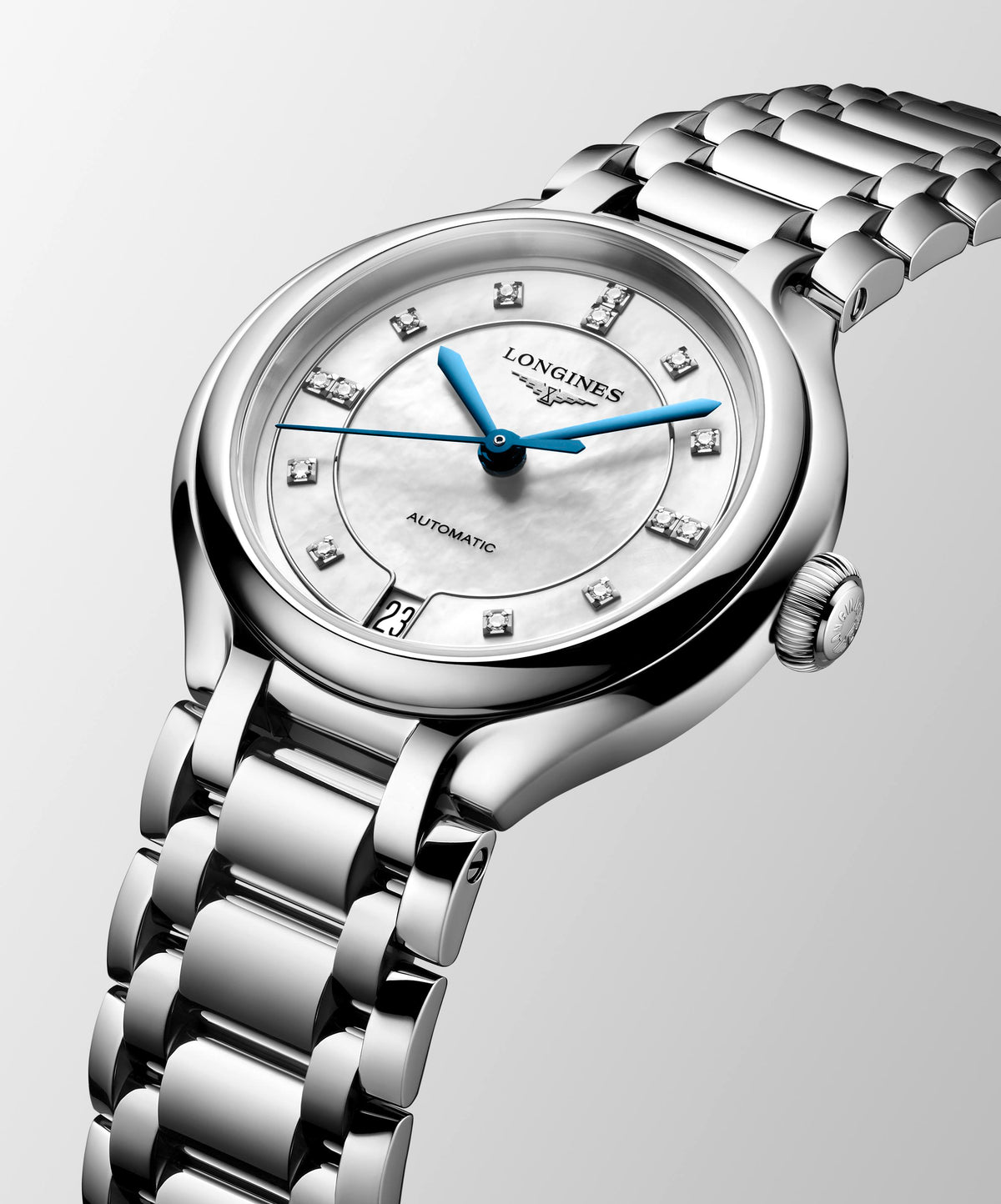 Longines Primaluna Steel MOP Diamond 34mm Dial Watch L81244876