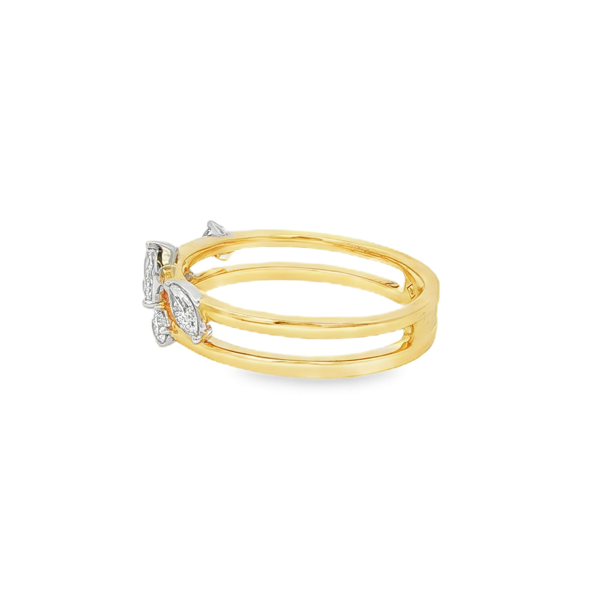 Diamond Mixed Cut 0.46ct 18ct Yellow Gold Dress Ring