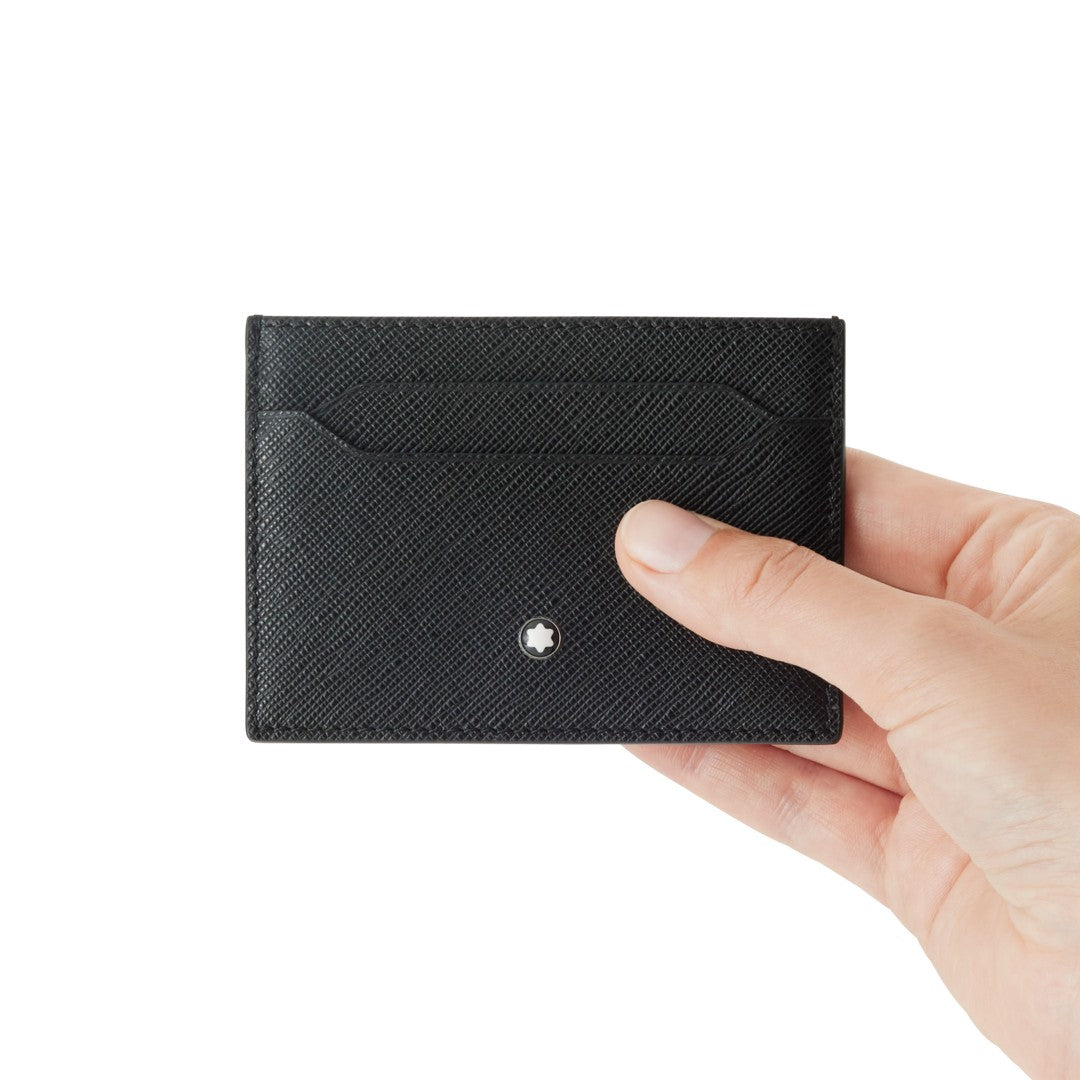 Montblanc Card Holder 5cc in Black Sartorial Leather MB130324