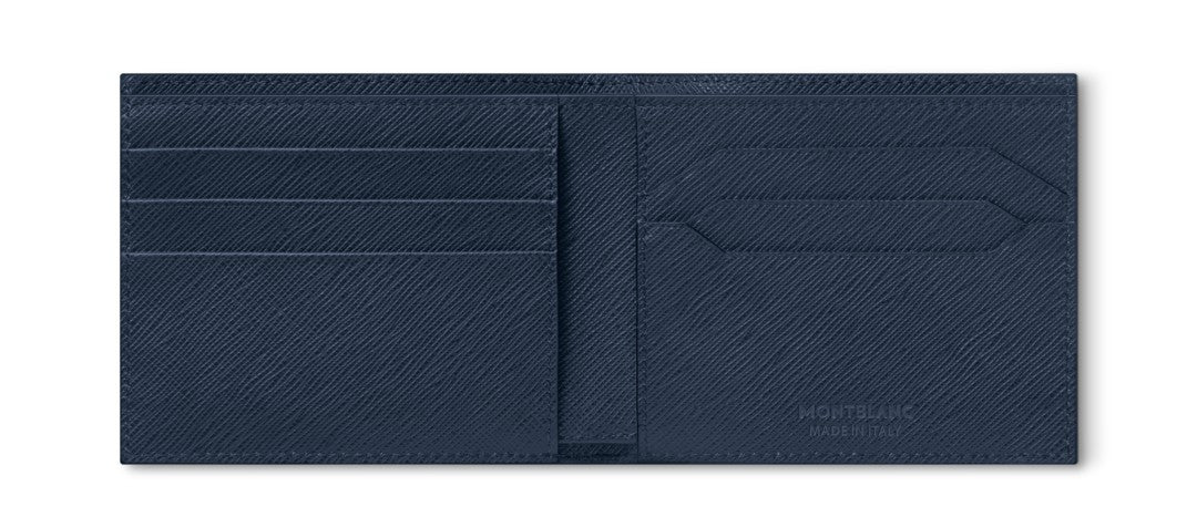 Montblanc Wallet 6cc in Ink Blue Sartorial Leather MB131721