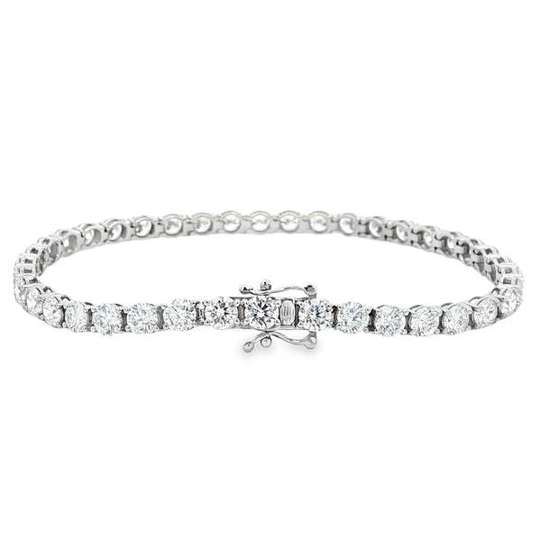 Round Brilliant 10.00ct Lab Grown Diamond Platinmu Bracelet