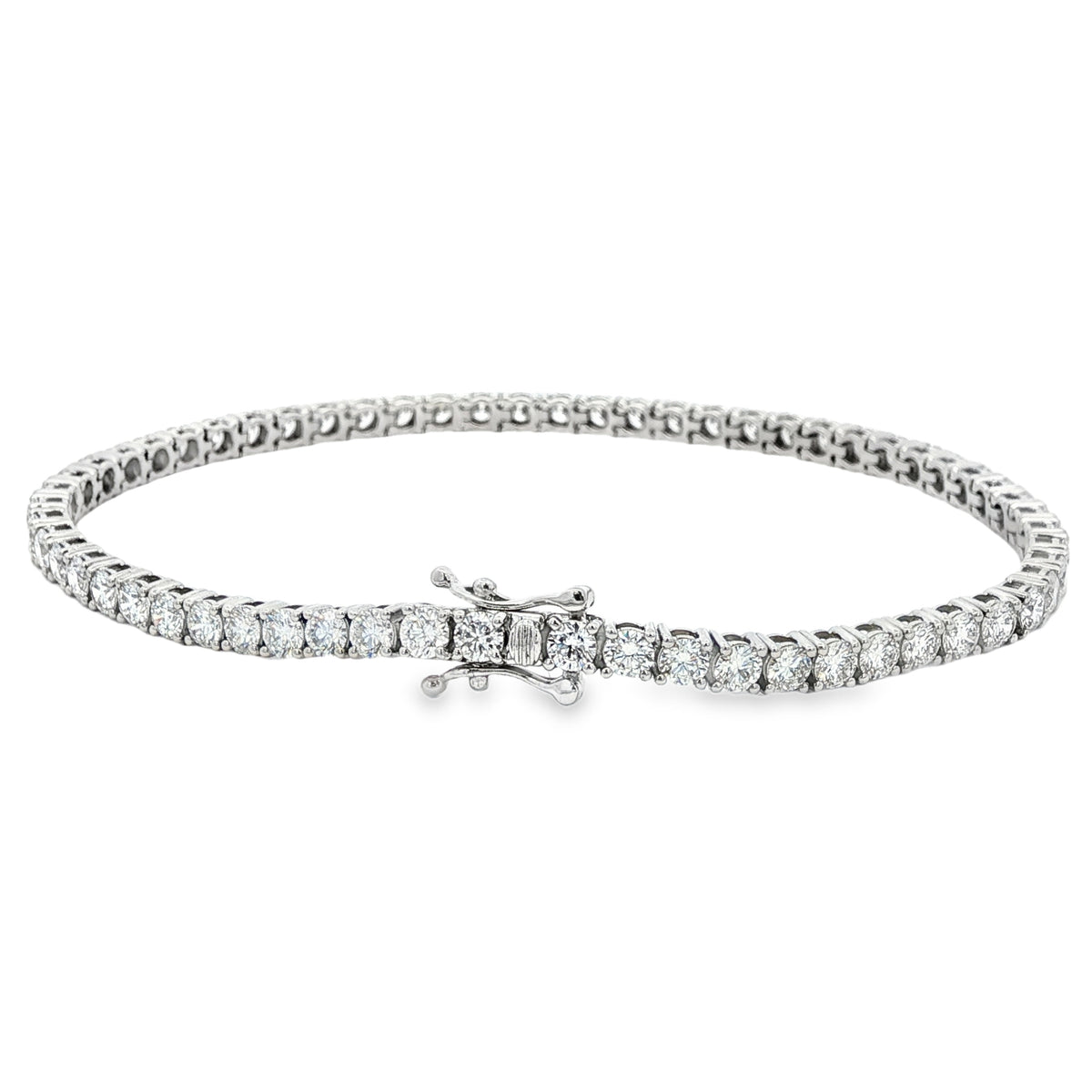 Round Brilliant 5.00ct Lab Grown Platinum Bracelet