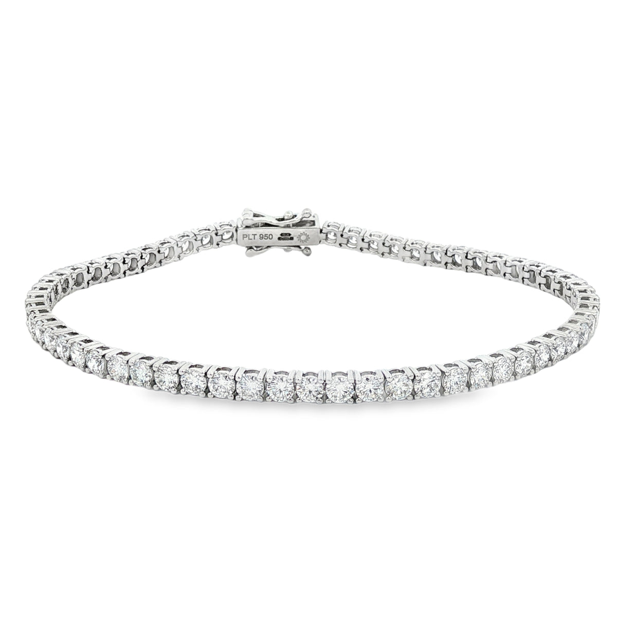 Round Brilliant 5.00ct Lab Grown Platinum Bracelet