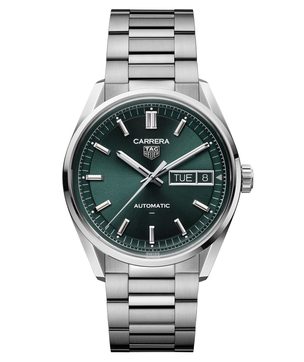 Tag Heuer Carrera Day-Date Automatic, Green Dial, Bracelet 41mm Watch WDA2115.BA0043