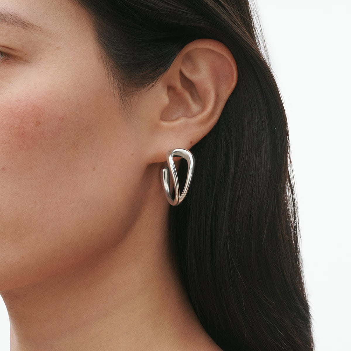 Georg Jensen Mercy Earhoop, Sterling Silver