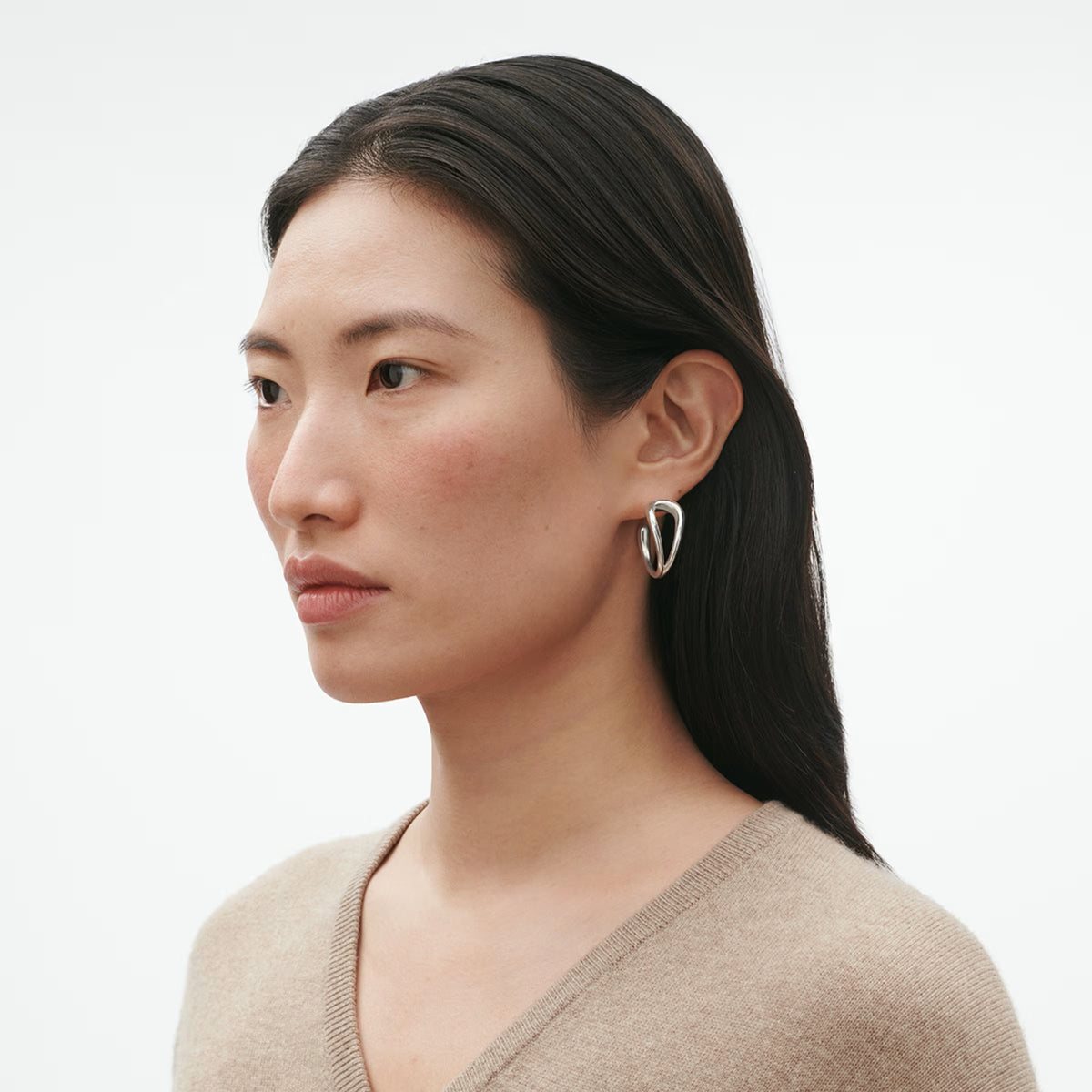 Georg Jensen Mercy Earhoop, Sterling Silver