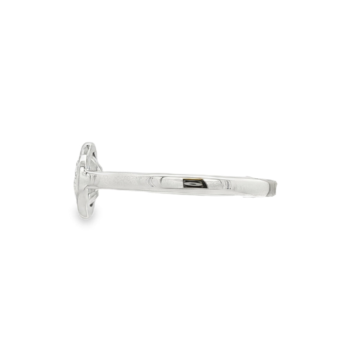 Round Brilliant Cut 1.50ct Rub Over Lab Grown Diamond, Platinum Ring