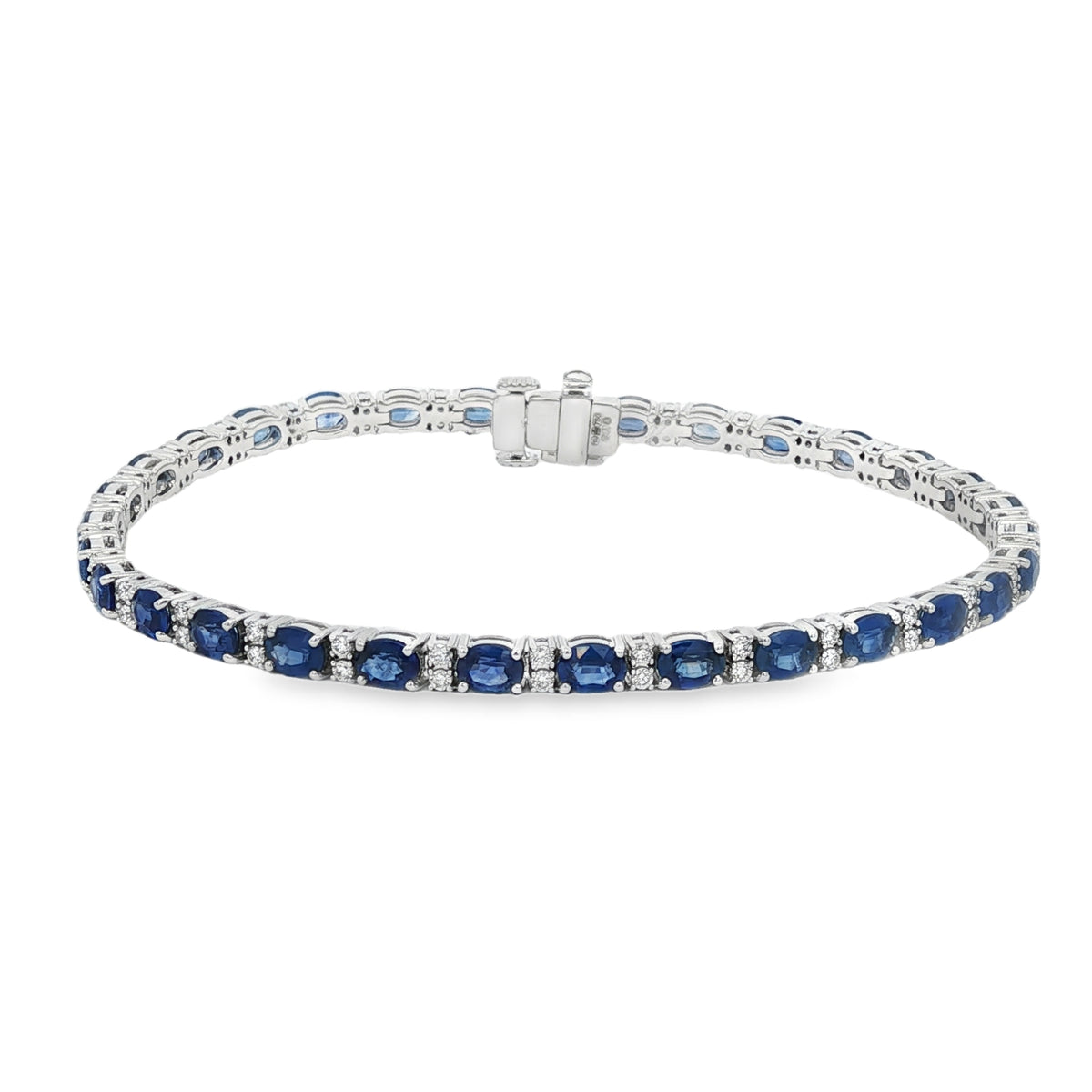 Sapphire & Diamond, 18ct White Gold Bracelet