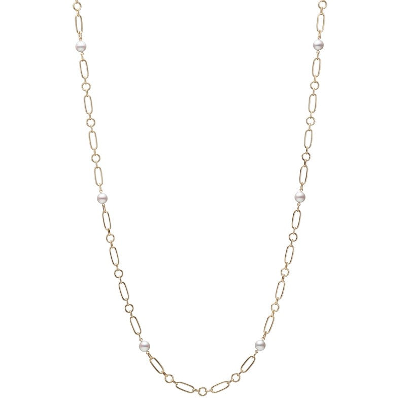 Mikimoto 'M Code' 18ct Yellow Gold Akoya Cultured Pearl Necklace