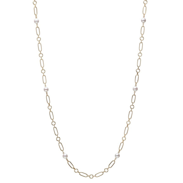 Mikimoto 'M Code' 18ct Yellow Gold Akoya Cultured Pearl Necklace