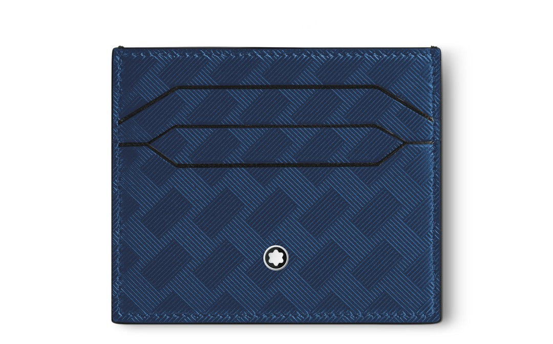 Montblanc Card Holder 6cc in Extreme Leather Ink Blue MB198079