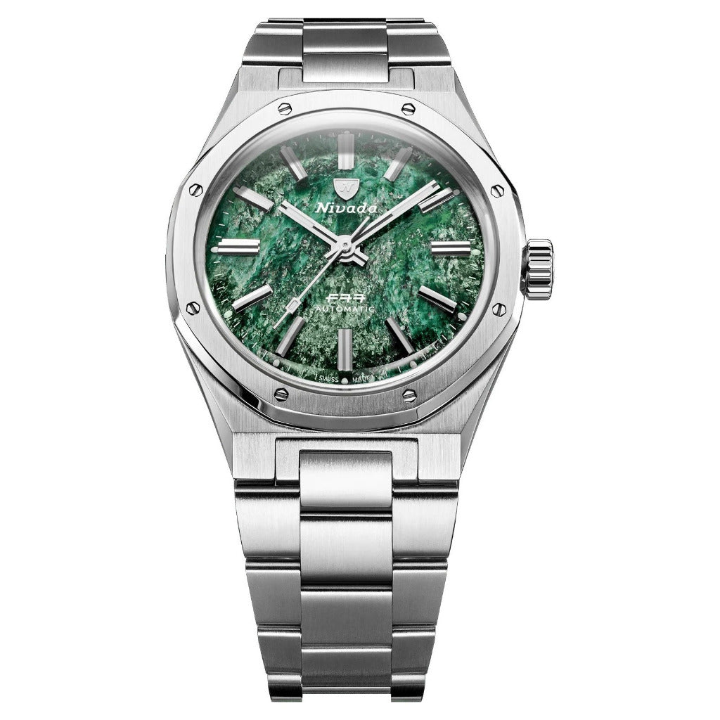 Nivada Grenchen F77 Green Aventurine Mark 1 - Limited Edition 37mm 68037A77