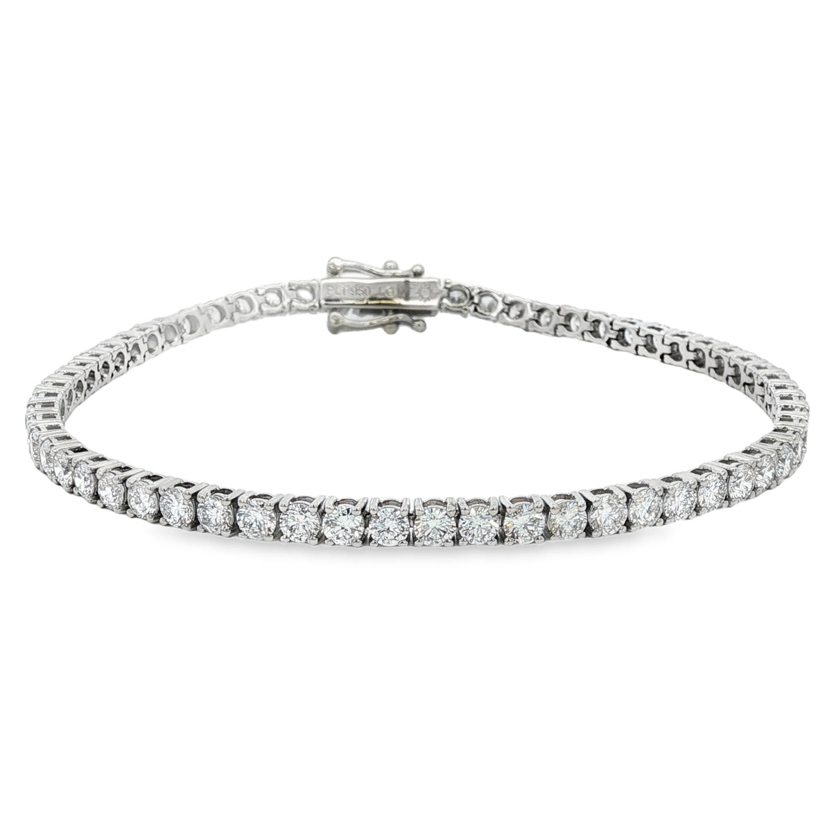 Round Brilliant 5.00ct Lab Grown Platinum Bracelet