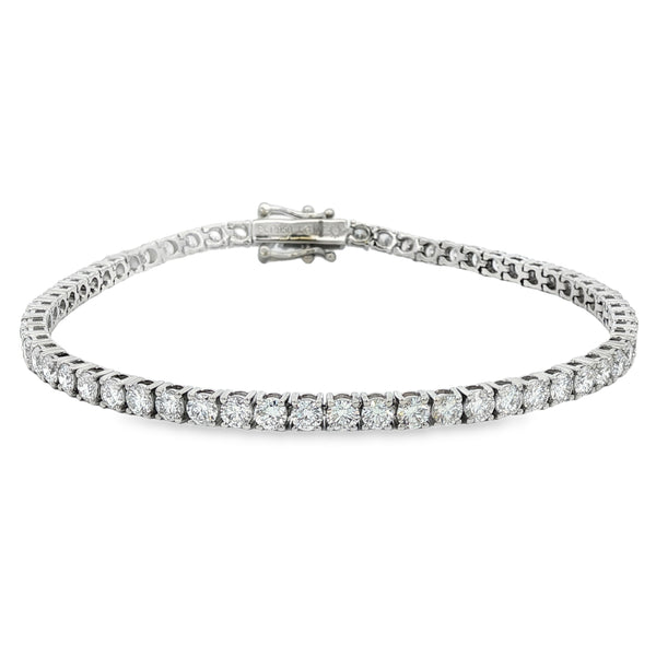 Round Brilliant 5.00ct Lab Grown Platinum Bracelet