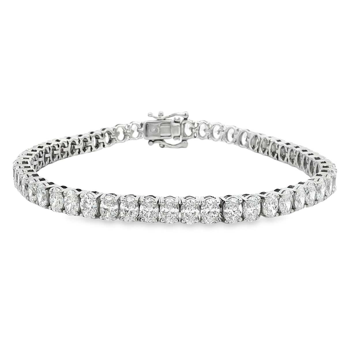 Oval Cut 11.00ct Lab Grown Platinum Bracelet
