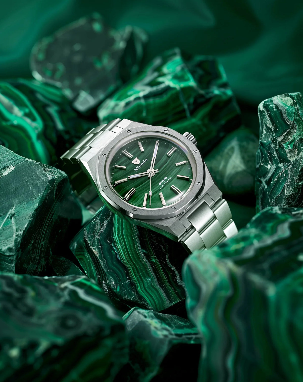 Nivada Grenchen F77 Malachite Mark 1 - Limited Edition 37mm 68036A77