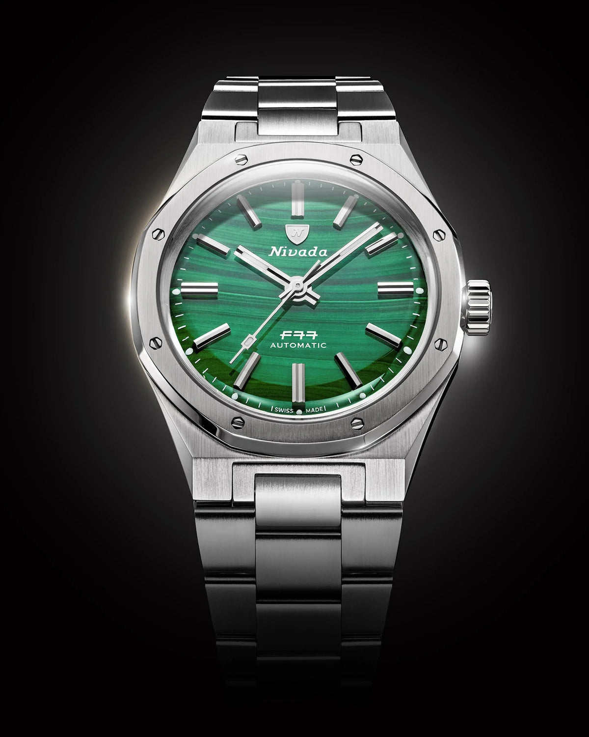 Nivada Grenchen F77 Malachite Mark 1 - Limited Edition 37mm 68036A77