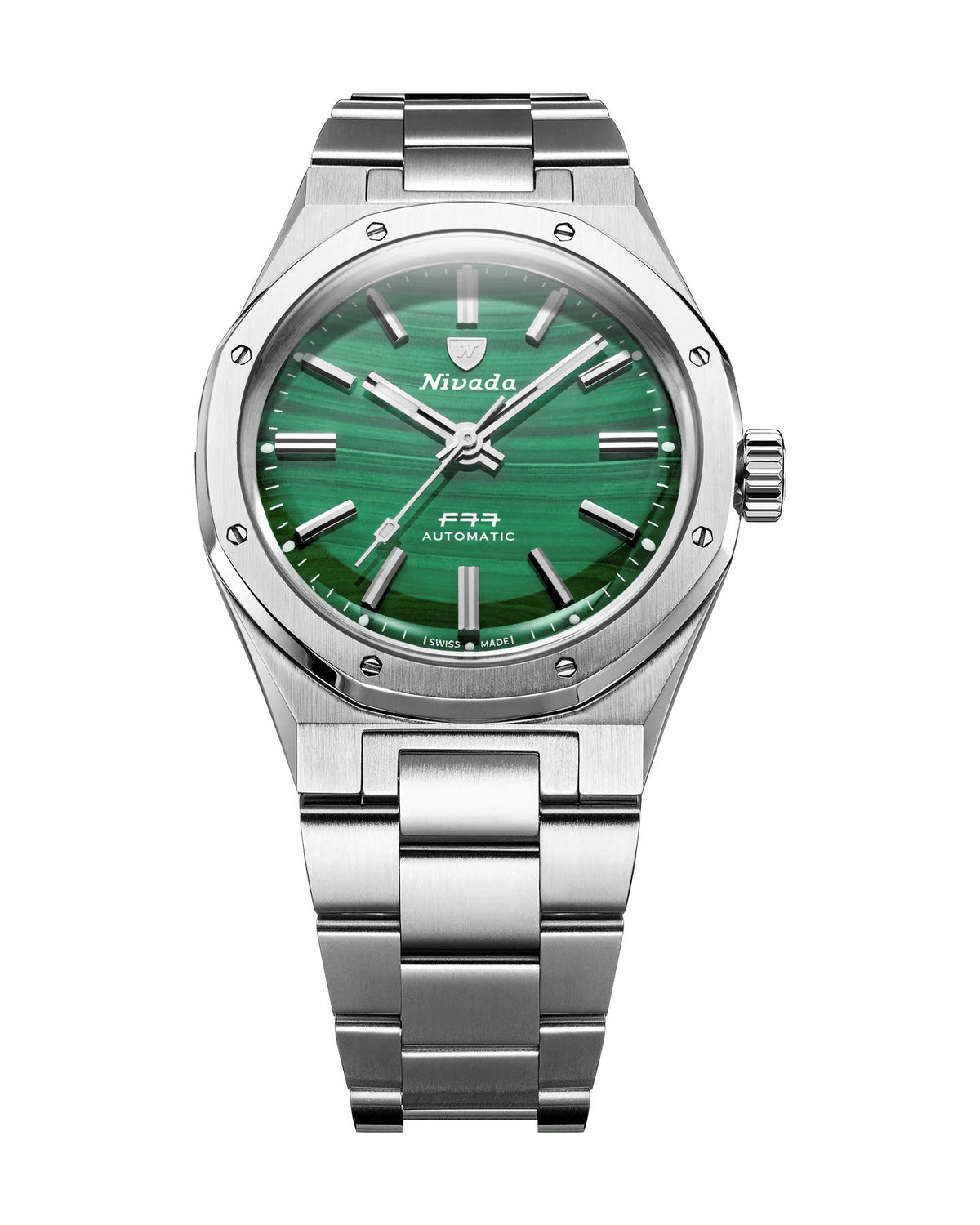 Nivada Grenchen F77 Malachite Mark 1 - Limited Edition 37mm 68036A77