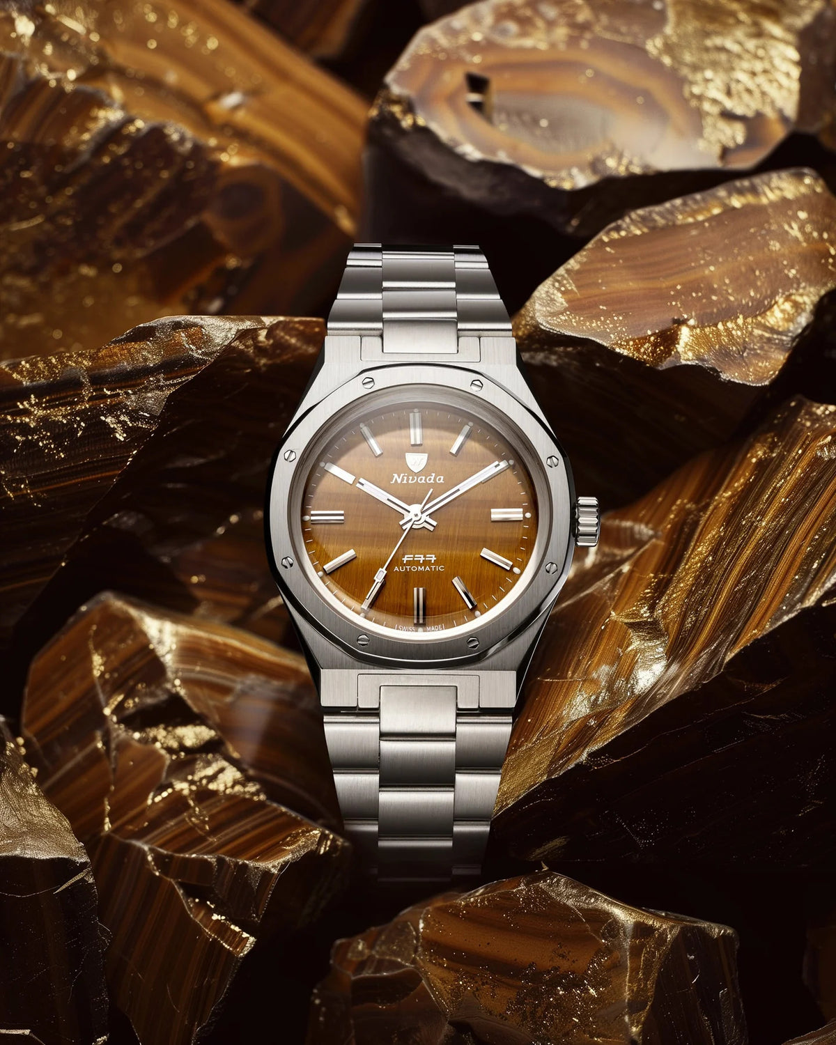 Nivada Grenchen F77 Tiger Eye Mark 1 - Limited Edition 37mm 68032A77