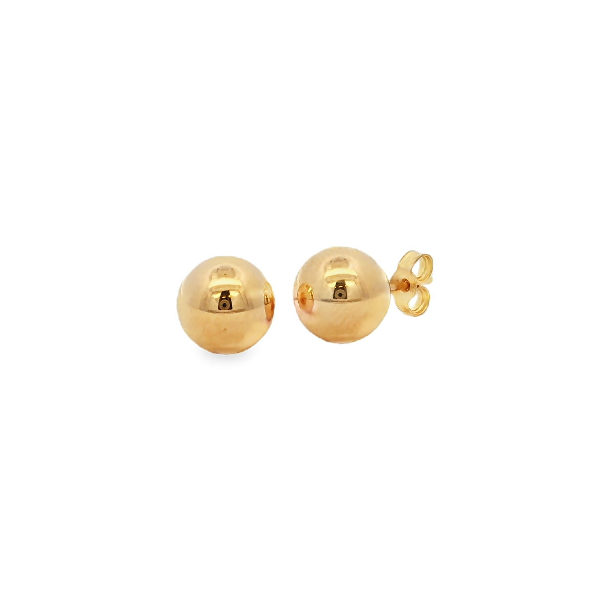 Ball 9mm, 9ct Yellow Gold Stud Earrings