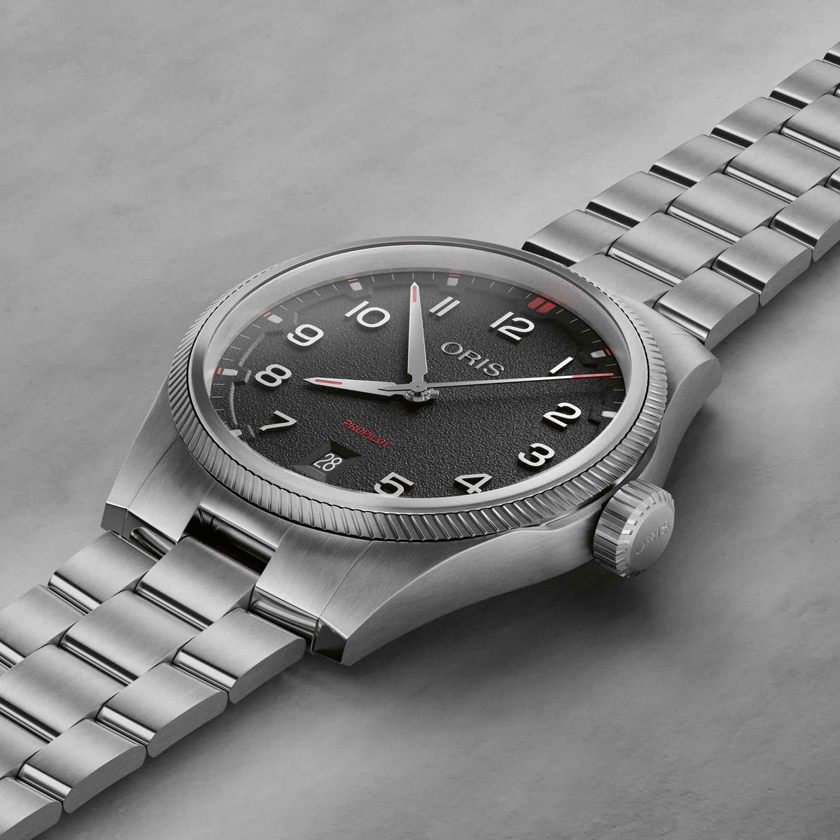 Oris ProPilot Date Black Dial, Stainless Steel, 41mm Watch 01 733 7805 4164.07 8 20 04LC
