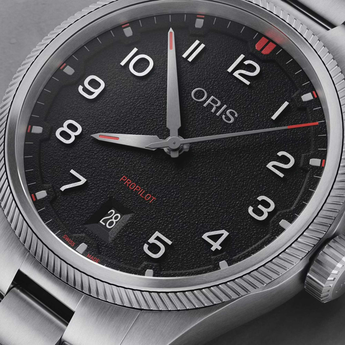 Oris ProPilot Date Black Dial, Stainless Steel, 41mm Watch 01 733 7805 4164.07 8 20 04LC