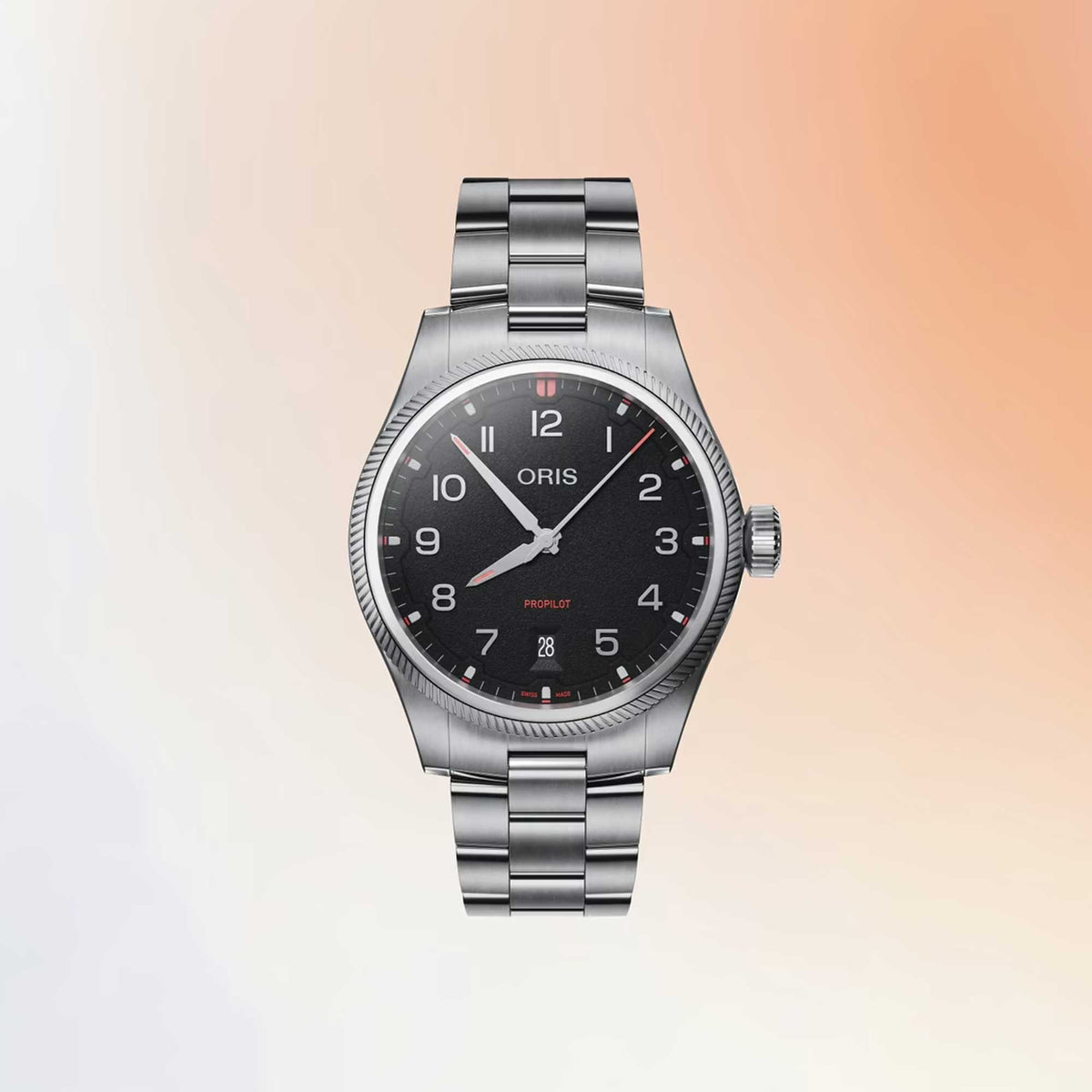 Oris ProPilot Date Black Dial, Stainless Steel, 41mm Watch 01 733 7805 4164.07 8 20 04LC