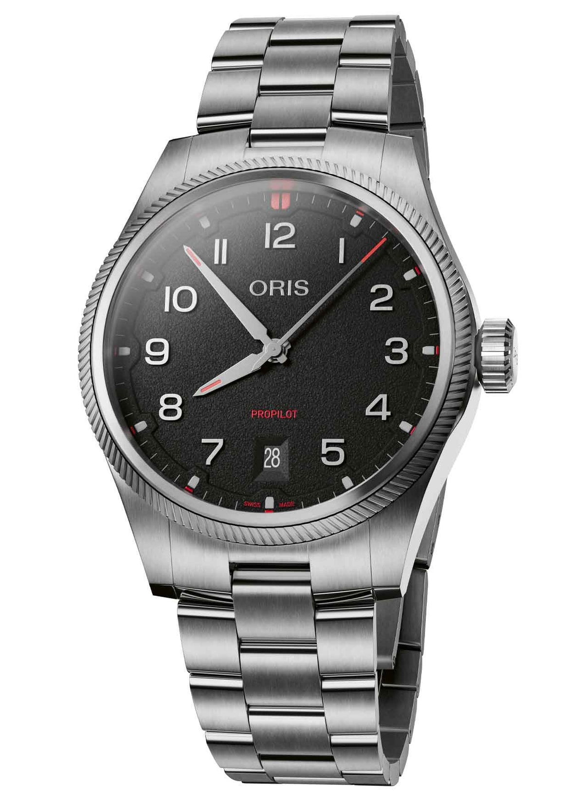 Oris ProPilot Date Black Dial, Stainless Steel, 41mm Watch 01 733 7805 4164.07 8 20 04LC