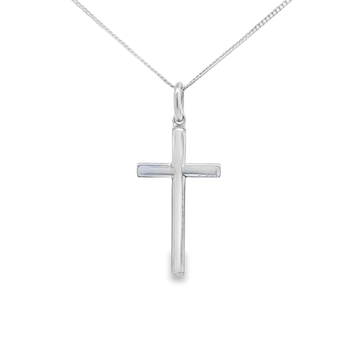 Silver 25x15mm Engine Turned, Lined Border Solid Pendant