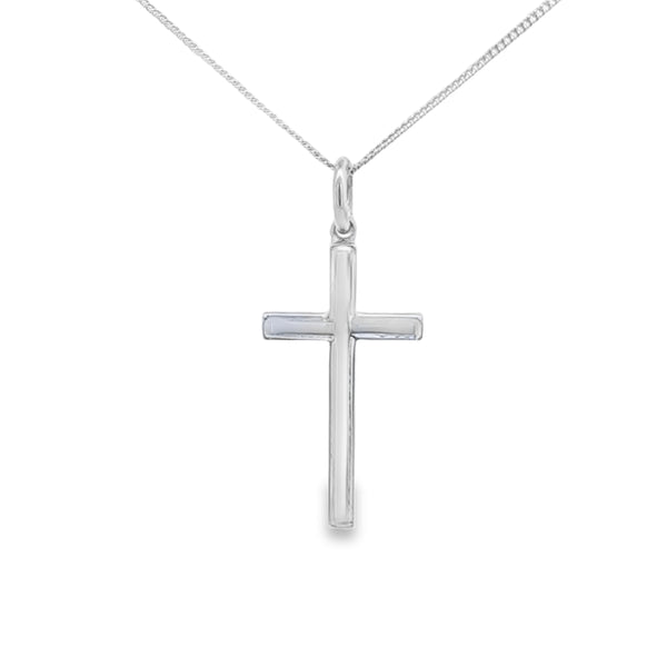 Silver 25x15mm Engine Turned, Lined Border Solid Pendant
