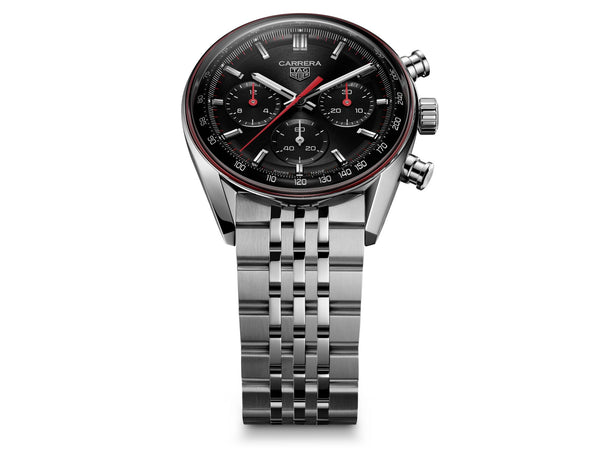 Tag Heuer Carrera Chronograph Automatic, 41mm Black & Red Dial Watch CBS2114.BA0053