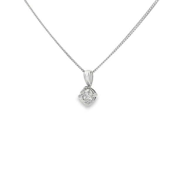 Diamond Round Brilliant Cut, 0.50ct 18ct White Gold Pendant