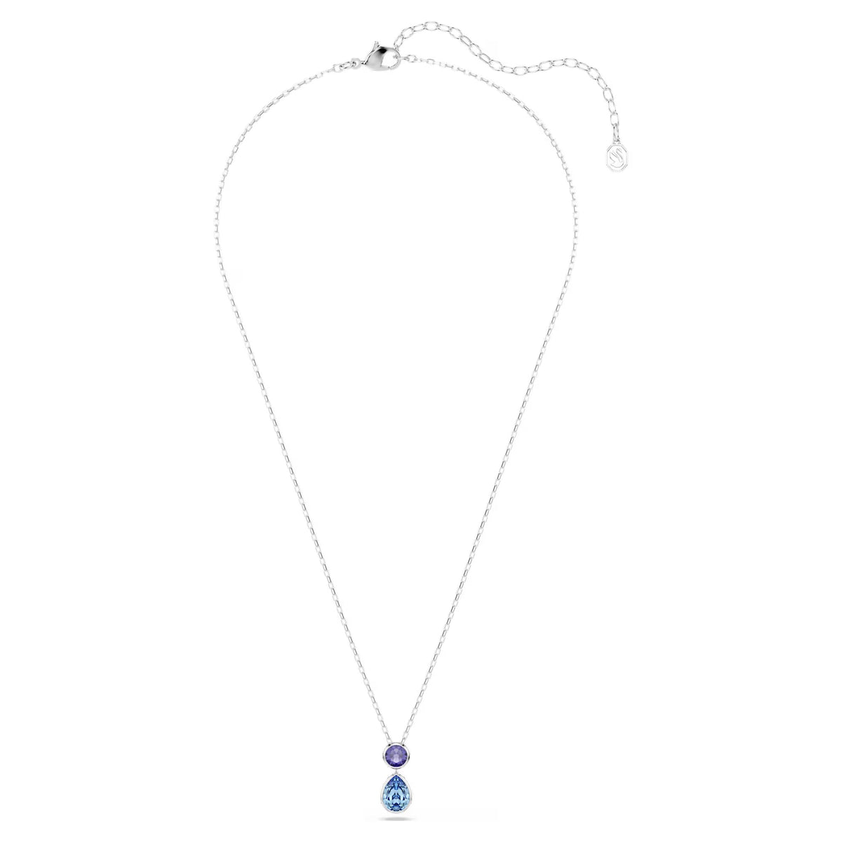 Swarovski Chroma pendant, Mixed cuts, Multicoloured, Rhodium plated