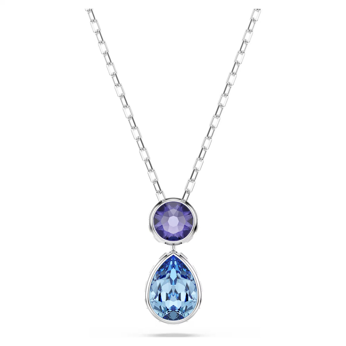 Swarovski Chroma pendant, Mixed cuts, Multicoloured, Rhodium plated
