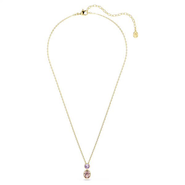 Swarovski Chroma pendant, Mixed cuts, Multicoloured, Gold-tone plated