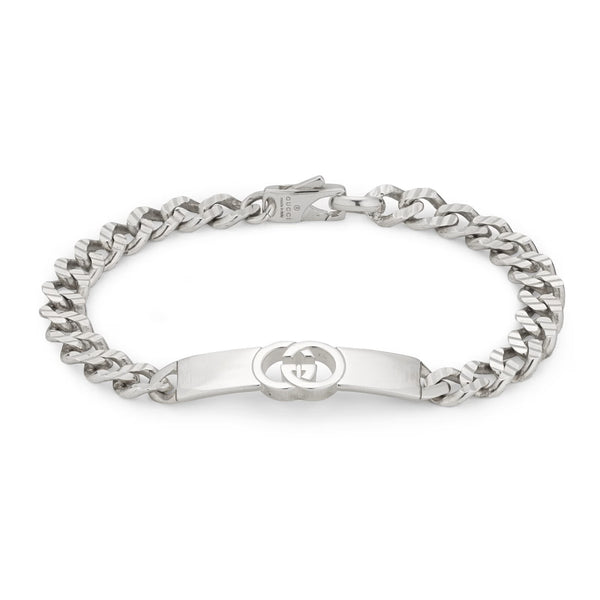 Gucci Interlocking Sterling Silver Bracelet