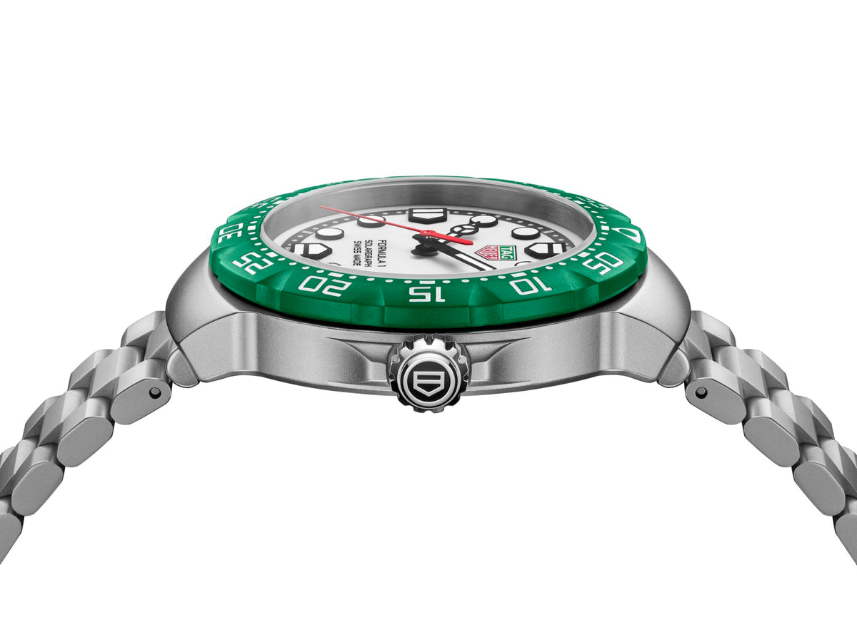 Tag Heuer Formula 1 Solargraph Green, 38mm Steel Watch WBY111E.BA0042