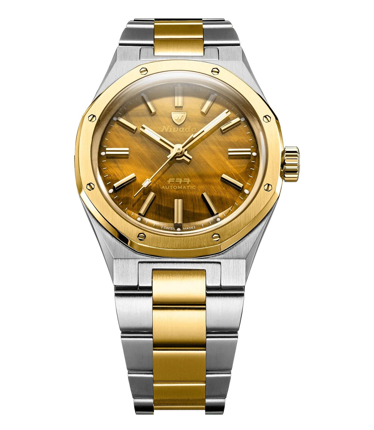 Nivada Grenchen F77 Tiger Eye Bicolour MK1 - Limited Edition 37mm 68033A77