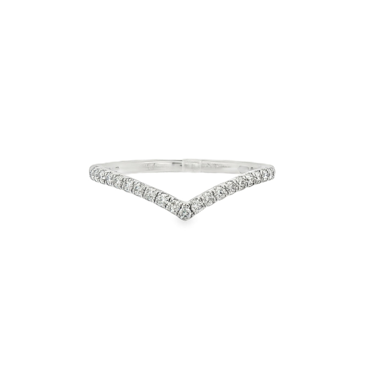 Diamond Round Brilliant Cut 0.25ct, Platinum Wishbone Ring