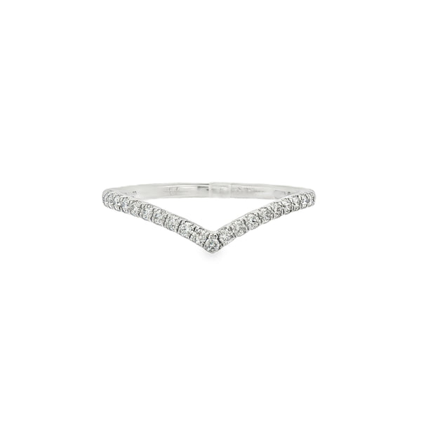 Diamond Round Brilliant Cut 0.25ct, Platinum Wishbone Ring