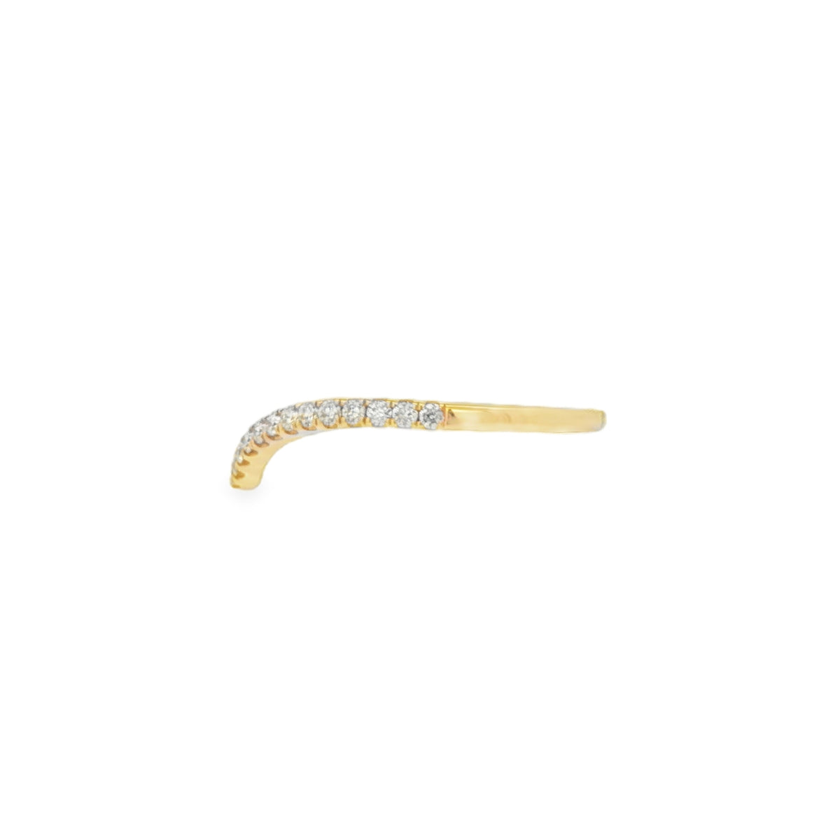 Diamond Round Brilliant Cut 0.25ct, 18ct Yellow Gold Wishbone Ring