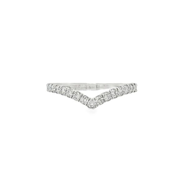 Diamond Round Brilliant Cut 0.45ct, Platinum Wishbone Ring