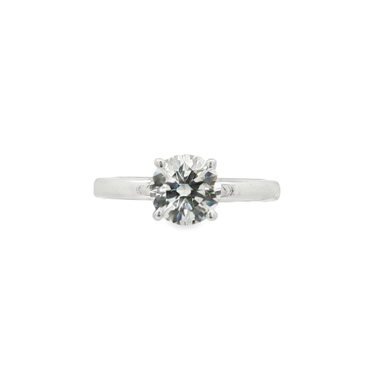 Round Brilliant Cut 1.05ct Lab Grown Diamond with Hidden Halo, Platinum Ring