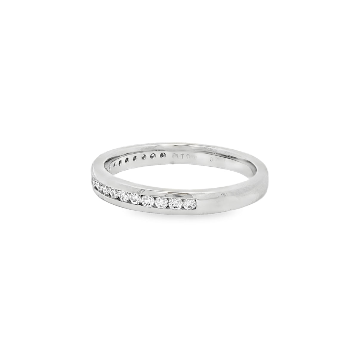 Diamond Round Brillant 0.25ct, Platinum Channel Set Ring