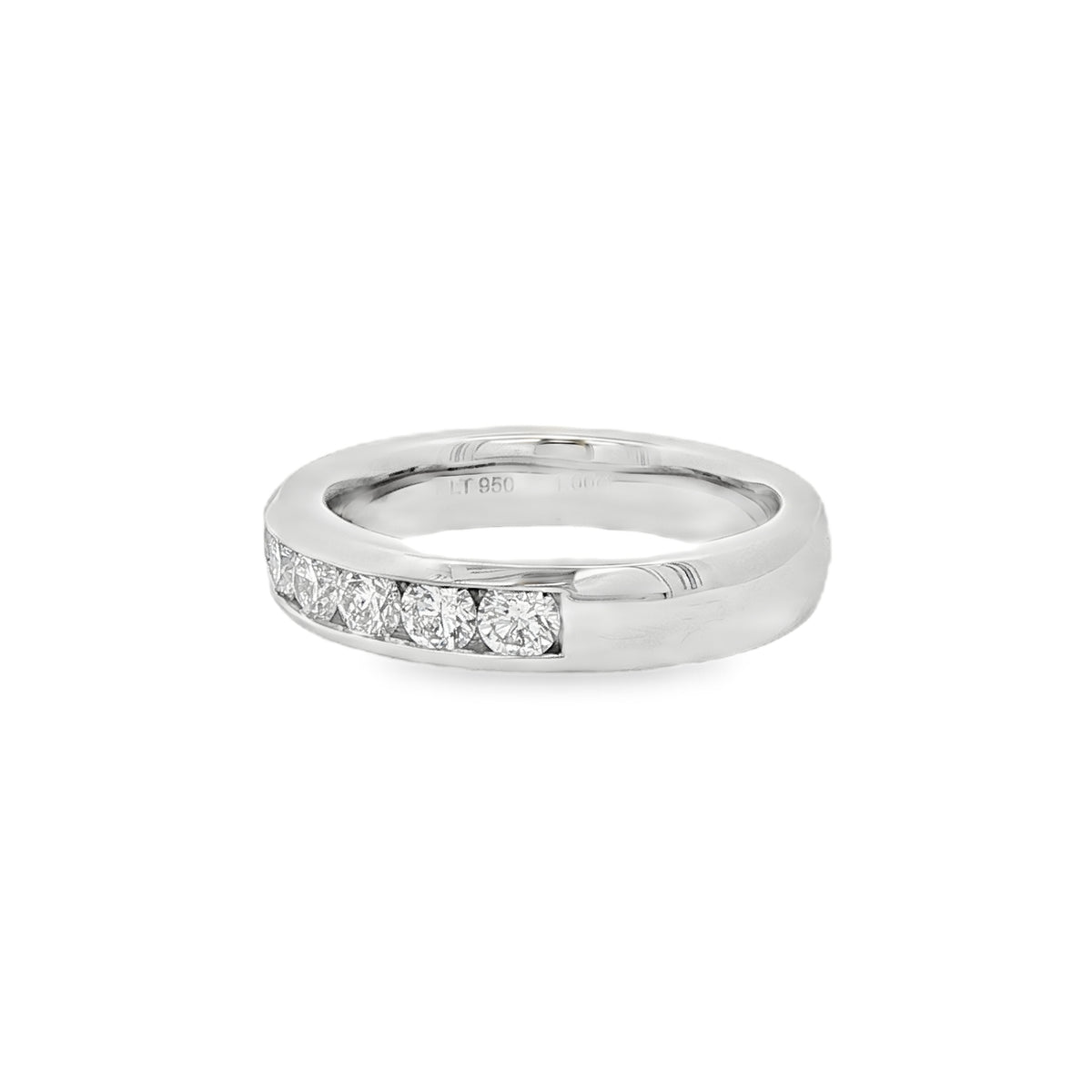Diamond Round Brilliant 1.00ct, Platinum Channel Set Ring